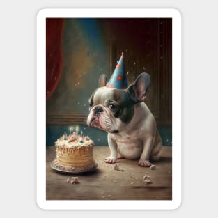 French Bulldog Birthday Card #1 Sticker